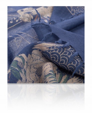 Палантин Женский ZW-VILLAGE/BLUE